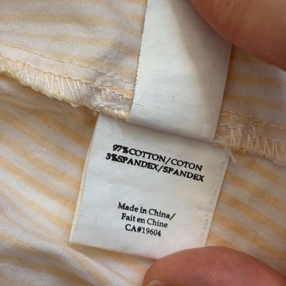 Costa Blanca Yellow and White Striped Blouse - Picture 3 of 4